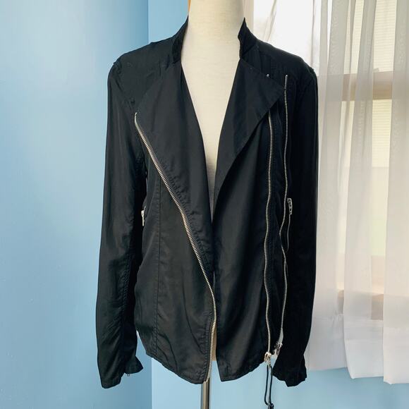 NWT Blank NYC Double Zip Lightweight Black Moto Jacket Size XS - Picture 9 of 10